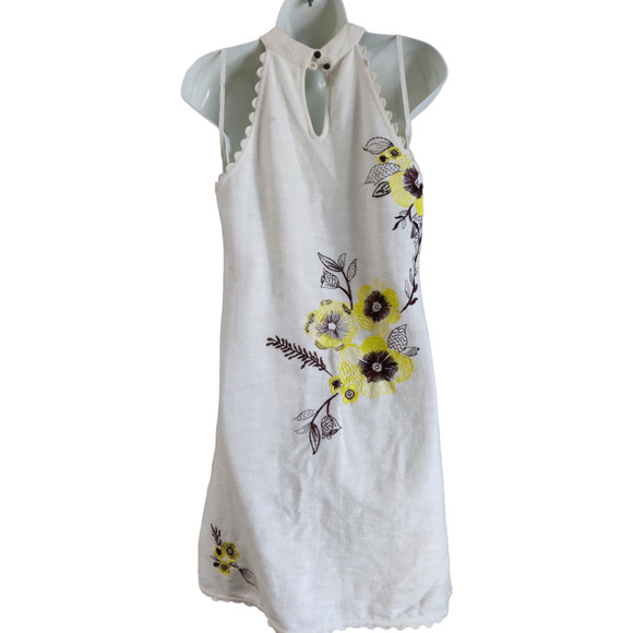 Anthropology, Mauve Sunflower Razorback Embroider Dress Size 4 #1312 - Picture 4 of 11